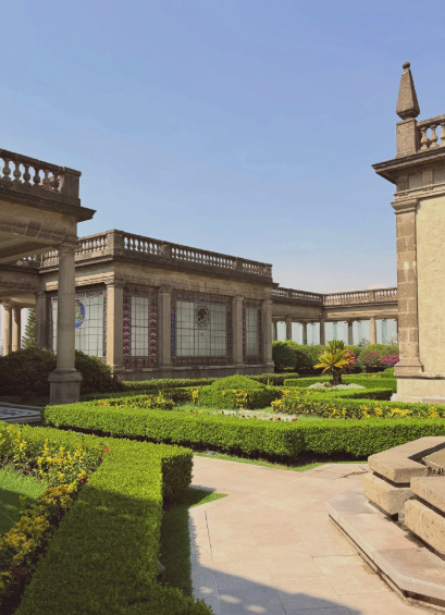 Chapultepec Castle architecture — neoclassical facade and imperial details