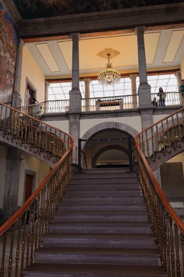 Marble stairways inside Chapultepec Castle